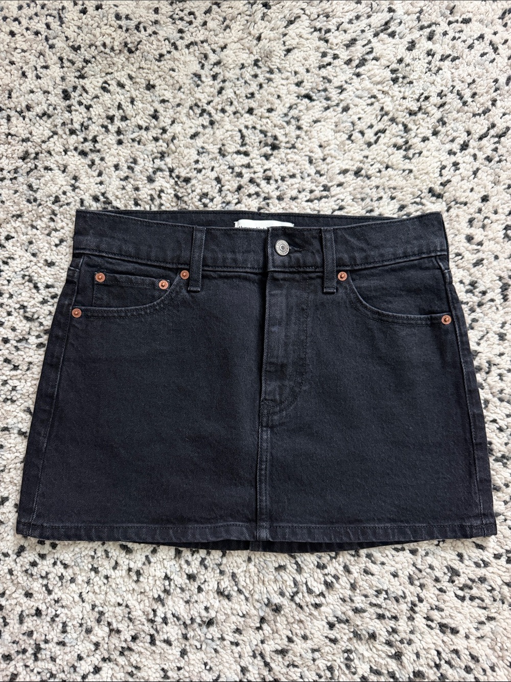 A&F Mid Rise Denim Mini Skirt